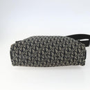 Christian Dior Trotter Canvas Shoulder Bag Black Silver Auth ti3506-5
