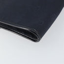 Christian Dior Chain Shoulder Bag Canvas Navy Gold Auth ti3507-13