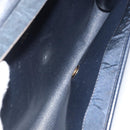 Christian Dior Chain Shoulder Bag Canvas Navy Gold Auth ti3507-19