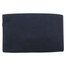 Christian Dior Chain Shoulder Bag Canvas Navy Gold Auth ti3507-3