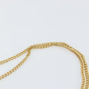 Christian Dior Chain Shoulder Bag Canvas Navy Gold Auth ti3507-8