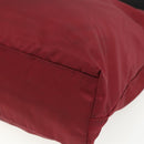 PRADA Sports Tote Bag Nylon Red Silver Auth ti3508-15