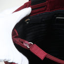 PRADA Sports Tote Bag Nylon Red Silver Auth ti3508-18