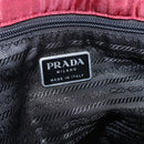 PRADA Sports Tote Bag Nylon Red Silver Auth ti3508-19