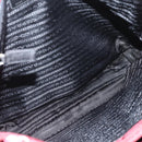 PRADA Sports Tote Bag Nylon Red Silver Auth ti3508-11