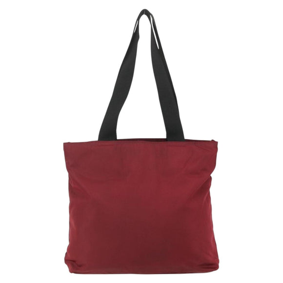 PRADA Sports Tote Bag Nylon Red Silver Auth ti3508
