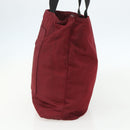 PRADA Sports Tote Bag Nylon Red Silver Auth ti3508-4