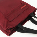 PRADA Sports Tote Bag Nylon Red Silver Auth ti3508-6