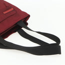 PRADA Sports Tote Bag Nylon Red Silver Auth ti3508-7