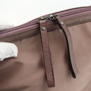 BURBERRY Shoulder Bag Nylon Pink Silver Auth ti3509-14