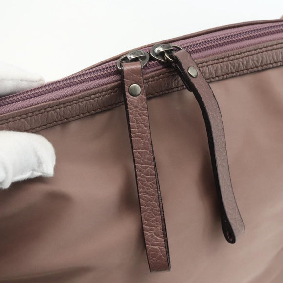 BURBERRY Shoulder Bag Nylon Pink Silver Auth ti3509