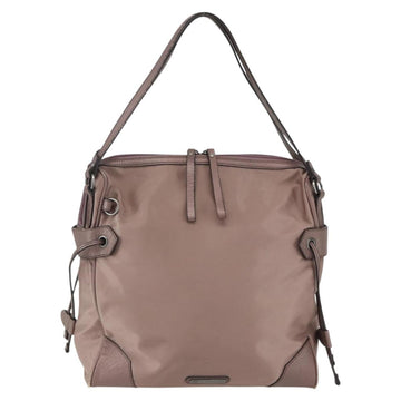 BURBERRY Shoulder Bag Nylon Pink Silver Auth ti3509 - 0