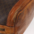 CELINE Macadam Canvas Shoulder Bag PVC Leather Brown Gold Auth ti3510-8