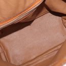 CELINE Macadam Canvas Shoulder Bag PVC Leather Brown Gold Auth ti3510-10