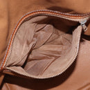 CELINE Macadam Canvas Shoulder Bag PVC Leather Brown Gold Auth ti3510-11