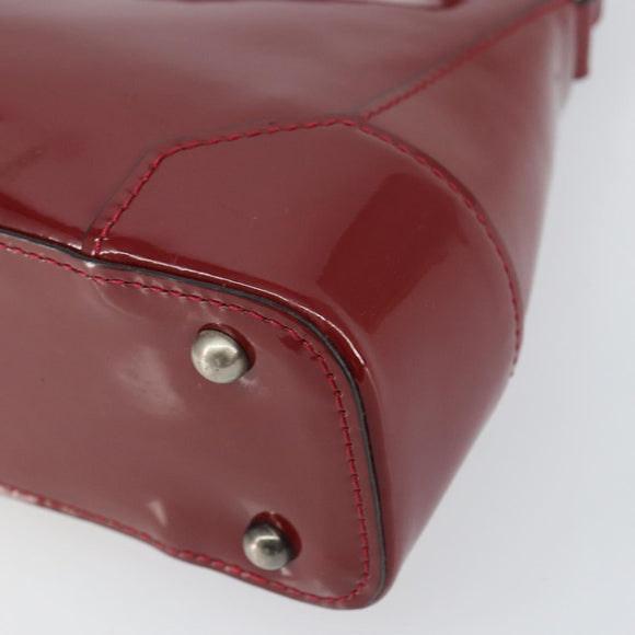 BURBERRY Shoulder Bag Patent leather Red Auth ti3511