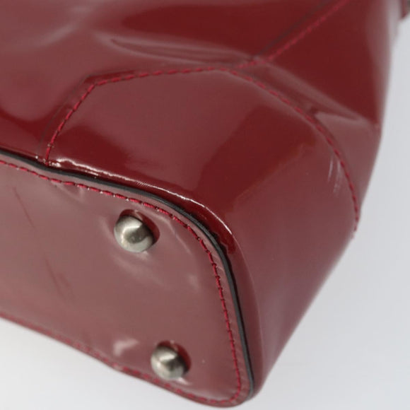 BURBERRY Shoulder Bag Patent leather Red Auth ti3511