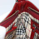 BURBERRY Shoulder Bag Patent leather Red Auth ti3511-18