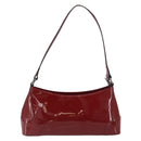 BURBERRY Shoulder Bag Patent leather Red Auth ti3511-13