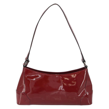 BURBERRY Shoulder Bag Patent leather Red Auth ti3511 - 0