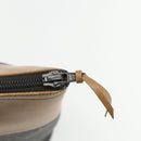 Christian Dior Honeycomb Canvas Tote Bag PVC Black Brown gold Auth ti3512-14