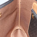 Christian Dior Honeycomb Canvas Tote Bag PVC Black Brown gold Auth ti3512-19