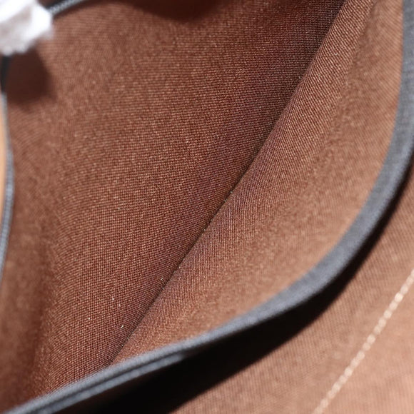 Christian Dior Honeycomb Canvas Tote Bag PVC Black Brown gold Auth ti3512