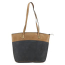 Christian Dior Honeycomb Canvas Tote Bag PVC Black Brown gold Auth ti3512-3