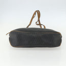 Christian Dior Honeycomb Canvas Tote Bag PVC Black Brown gold Auth ti3512-9