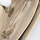 PRADA Chain Shoulder Bag Leather plastic Beige Auth ti3513-17