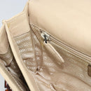 PRADA Chain Shoulder Bag Leather plastic Beige Auth ti3513-20