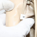 PRADA Chain Shoulder Bag Leather plastic Beige Auth ti3513-23