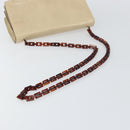 PRADA Chain Shoulder Bag Leather plastic Beige Auth ti3513-7