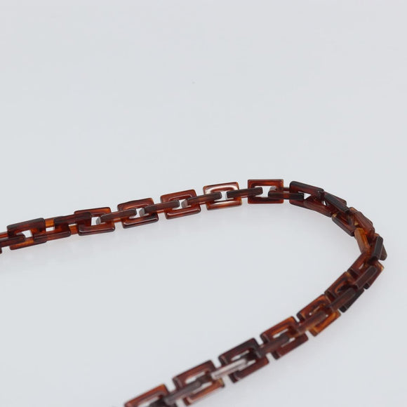 PRADA Chain Shoulder Bag Leather plastic Beige Auth ti3513