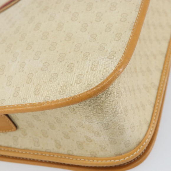 GUCCI Micro GG Supreme Web Sherry Line Bag PVC Beige 001 066 0551 Auth ti3514