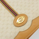 GUCCI Micro GG Supreme Web Sherry Line Bag PVC Beige 001 066 0551 Auth ti3514-17