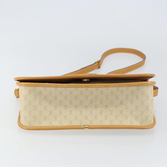 GUCCI Micro GG Supreme Web Sherry Line Bag PVC Beige 001 066 0551 Auth ti3514