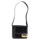 GUCCI Shoulder Bag Patent leather Black Gold 007 3444 0282 Auth ti3515-1