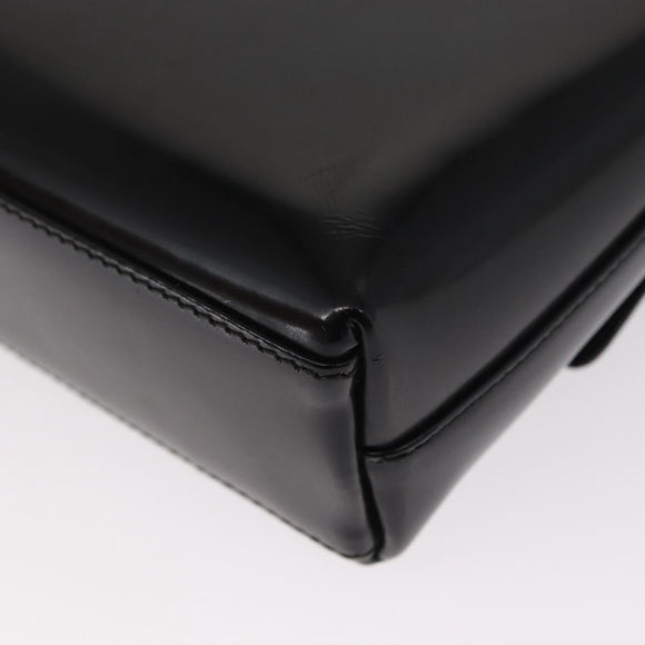 GUCCI Shoulder Bag Patent leather Black Gold 007 3444 0282 Auth ti3515