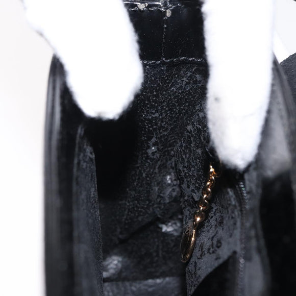 GUCCI Shoulder Bag Patent leather Black Gold 007 3444 0282 Auth ti3515