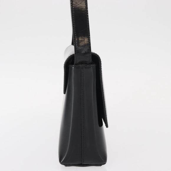 GUCCI Shoulder Bag Patent leather Black Gold 007 3444 0282 Auth ti3515