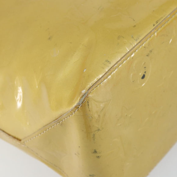 LOUIS VUITTON Monogram Vernis Reade MM Hand Bag Beige M91141 LV Auth ti3516