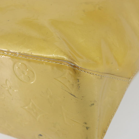 LOUIS VUITTON Monogram Vernis Reade MM Hand Bag Beige M91141 LV Auth ti3516