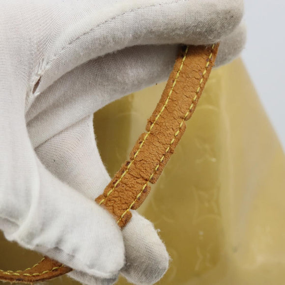 LOUIS VUITTON Monogram Vernis Reade MM Hand Bag Beige M91141 LV Auth ti3516