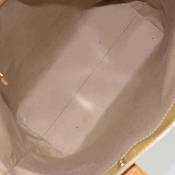 LOUIS VUITTON Monogram Vernis Reade MM Hand Bag Beige M91141 LV Auth ti3516