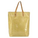 LOUIS VUITTON Monogram Vernis Reade MM Hand Bag Beige M91141 LV Auth ti3516-13