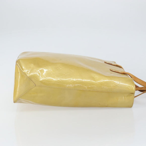 LOUIS VUITTON Monogram Vernis Reade MM Hand Bag Beige M91141 LV Auth ti3516