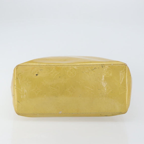 LOUIS VUITTON Monogram Vernis Reade MM Hand Bag Beige M91141 LV Auth ti3516