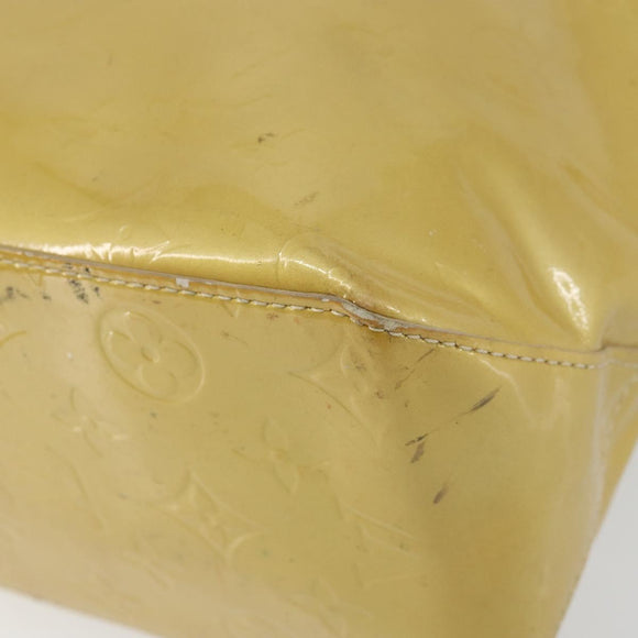 LOUIS VUITTON Monogram Vernis Reade MM Hand Bag Beige M91141 LV Auth ti3516