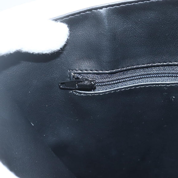 BALLY Quilted Hand Bag Leather White Gold Auth ti3520